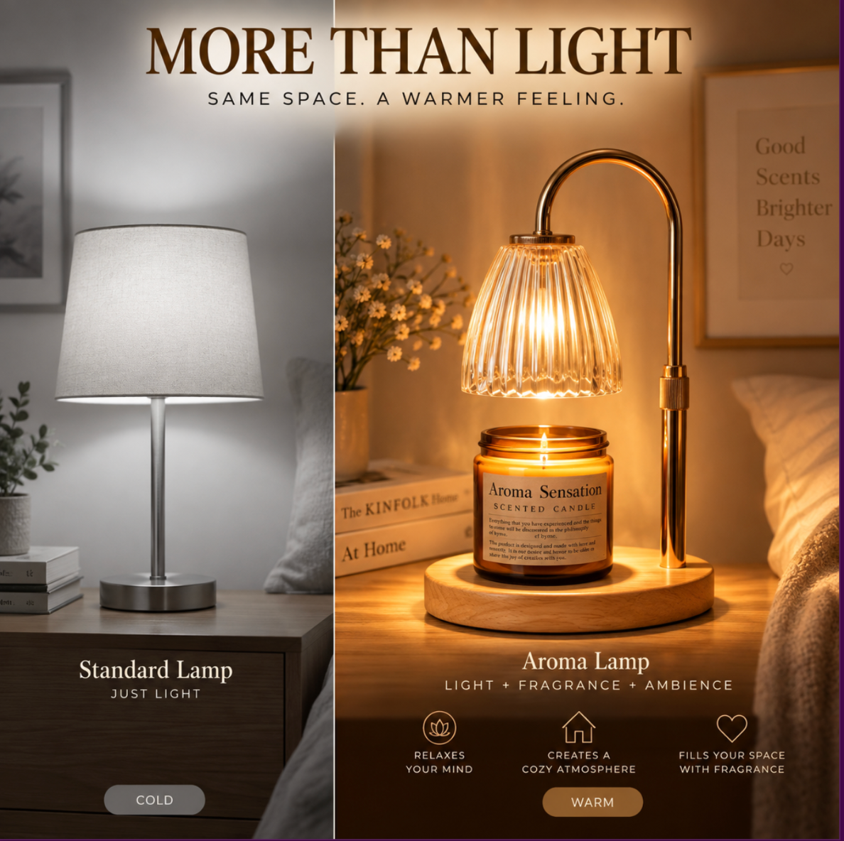 Candle Warmer Lamp with Dimmer – Elegant Home Decor Gift
