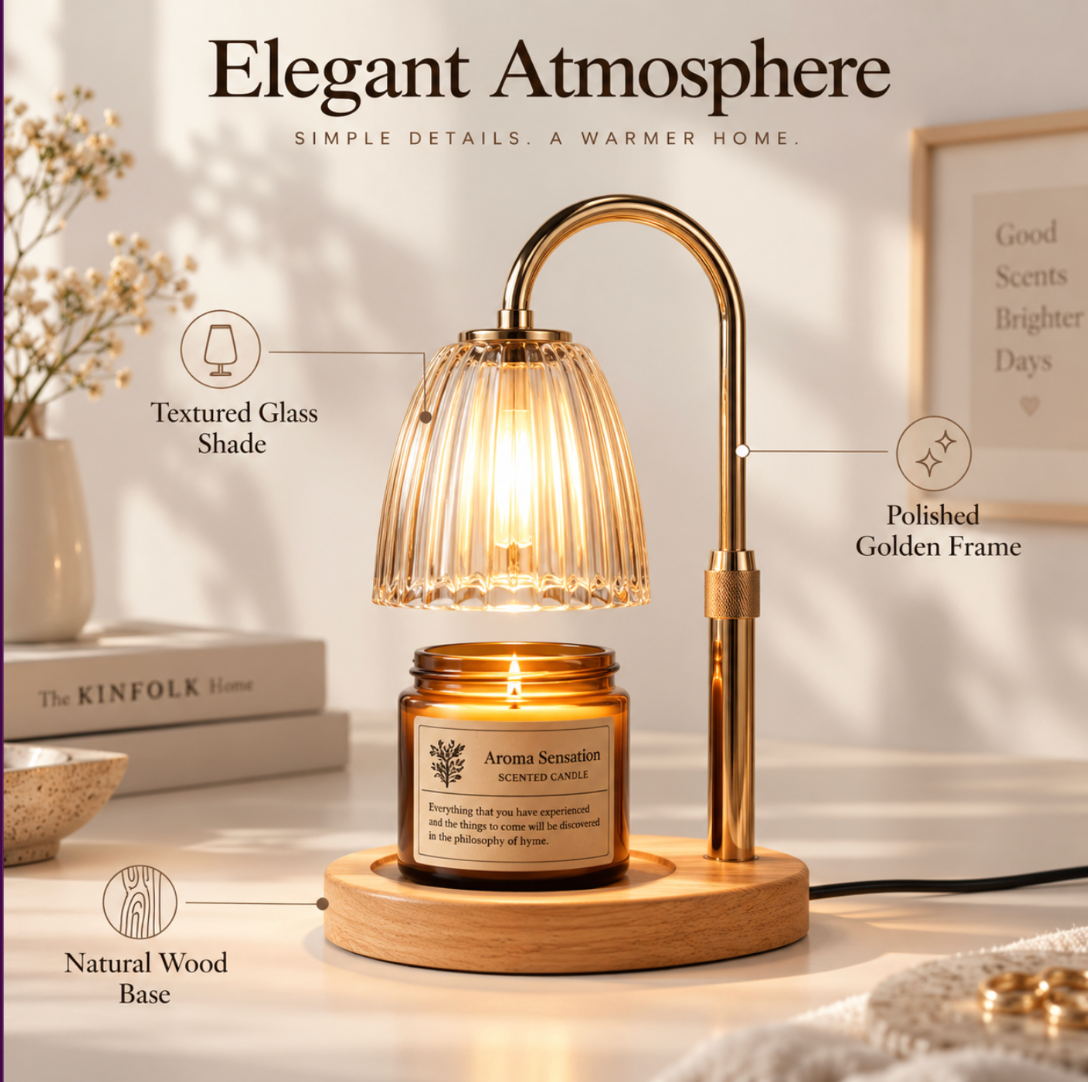 Candle Warmer Lamp with Dimmer – Elegant Home Decor Gift