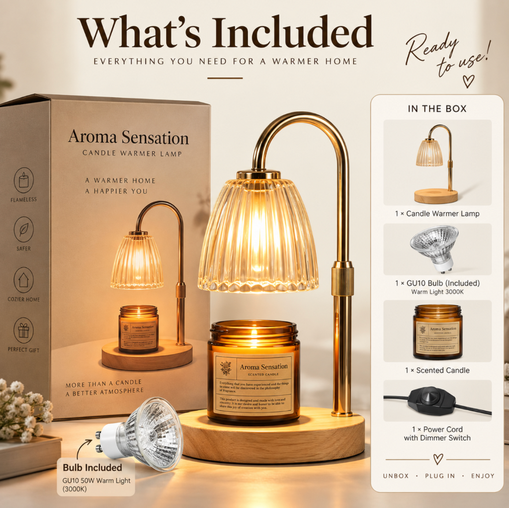 Candle Warmer Lamp with Dimmer – Elegant Home Decor Gift